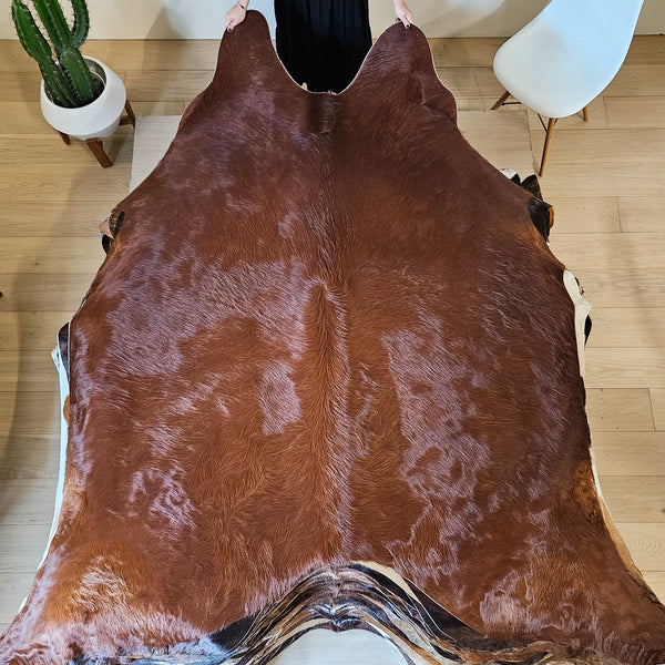 Brazilian Brown Cowhide Rug Size Xx Large 4118 , Stain Resistant Fur | eCowhides