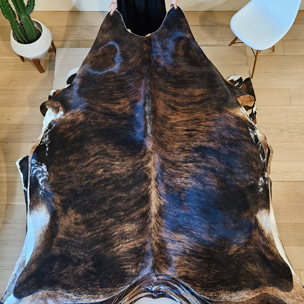 Brazilian Light Brindle Cowhide Rug Size X Large 4176 , Stain Resistant Fur | eCowhides