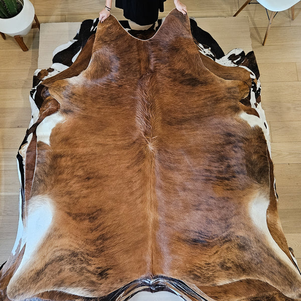 Brazilian Dark Brindle Cowhide Rug Size Large 4254 , Stain Resistant Fur | eCowhides