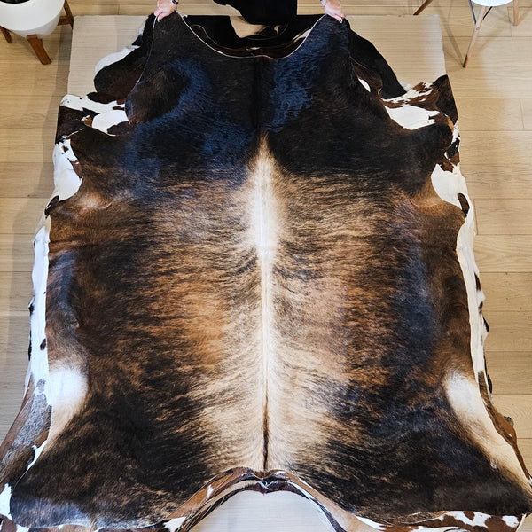Dark Brindle Cowhide Rug Size X Large 4285 , Stain Resistant Fur | eCowhides