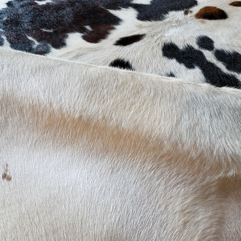 Natural Dark Tricolor Cowhide Rug Size X Large 2830 , Stain Resistant Fur | eCowhides