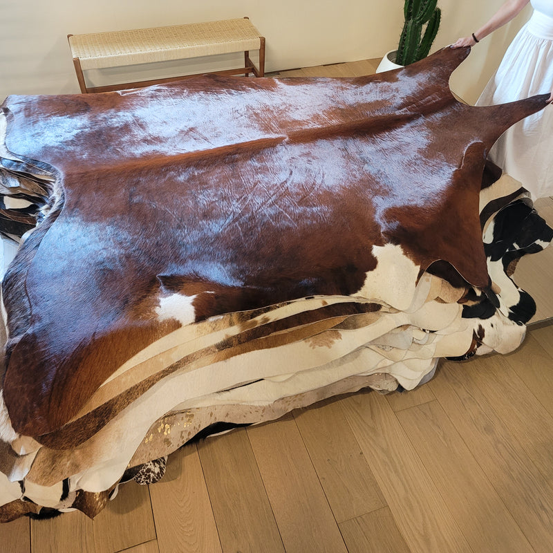 Natural Brazilian Brindle Cowhide Rug Size X Large 3004 , Stain Resistant Fur | eCowhides