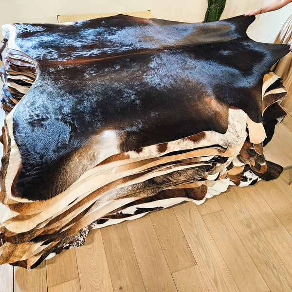Brazilian Chocolate Cowhide Rug Size X Large 4337 , Stain Resistant Fur | eCowhides