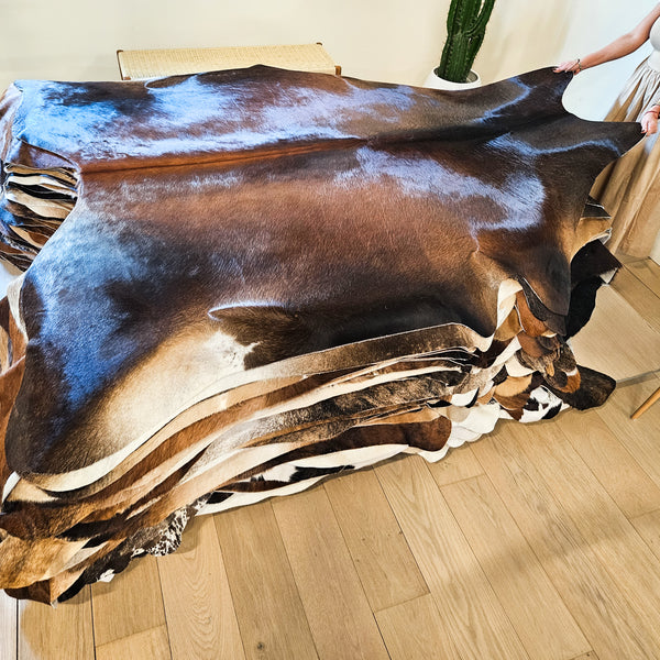 Brazilian Chocolate Cowhide Rug Size Xx Large 4367 , Stain Resistant Fur | eCowhides