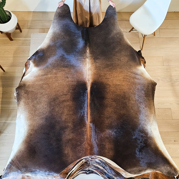 Brazilian Chocolate Cowhide Rug Size Xx Large 4369 , Stain Resistant Fur | eCowhides
