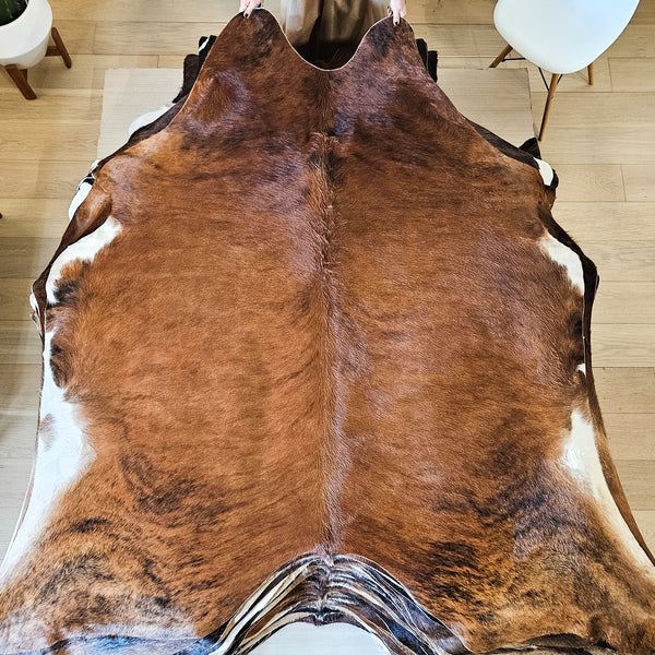 Brazilian Brindle Cowhide Rug Size Large 4383 , Stain Resistant Fur | eCowhides