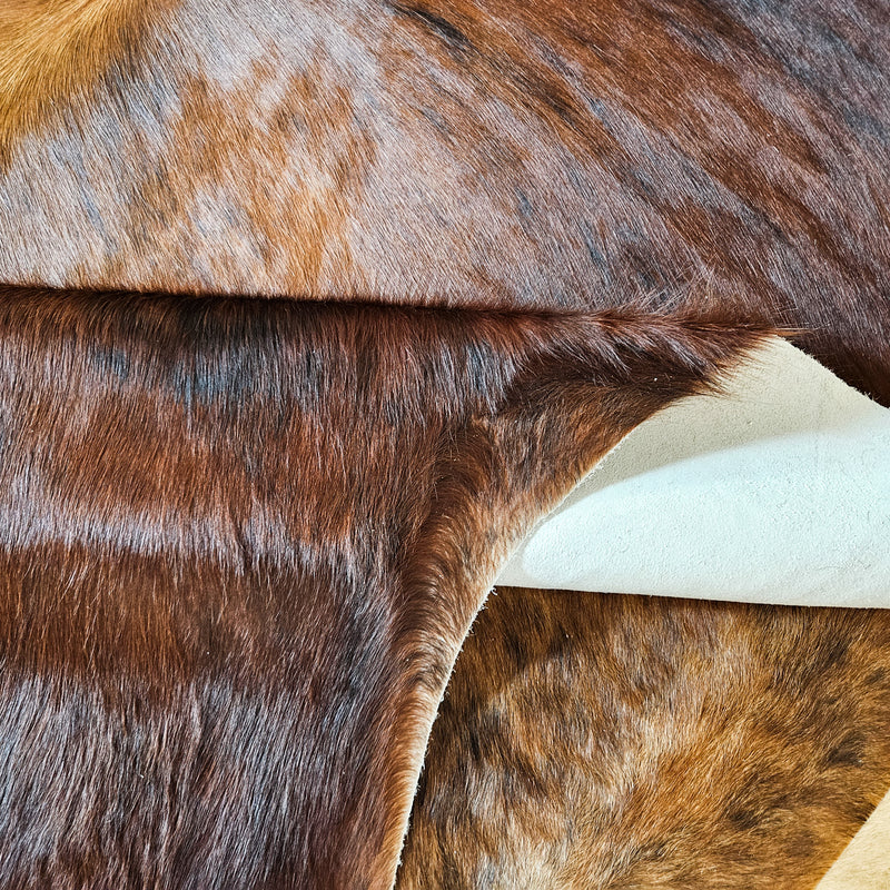 Brazilian Brindle Cowhide Rug Size X Large 4398 , Stain Resistant Fur | eCowhides