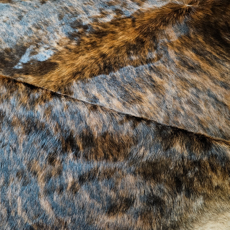 Brazilian Brindle Cowhide Rug Size X Large 4440 , Stain Resistant Fur | eCowhides