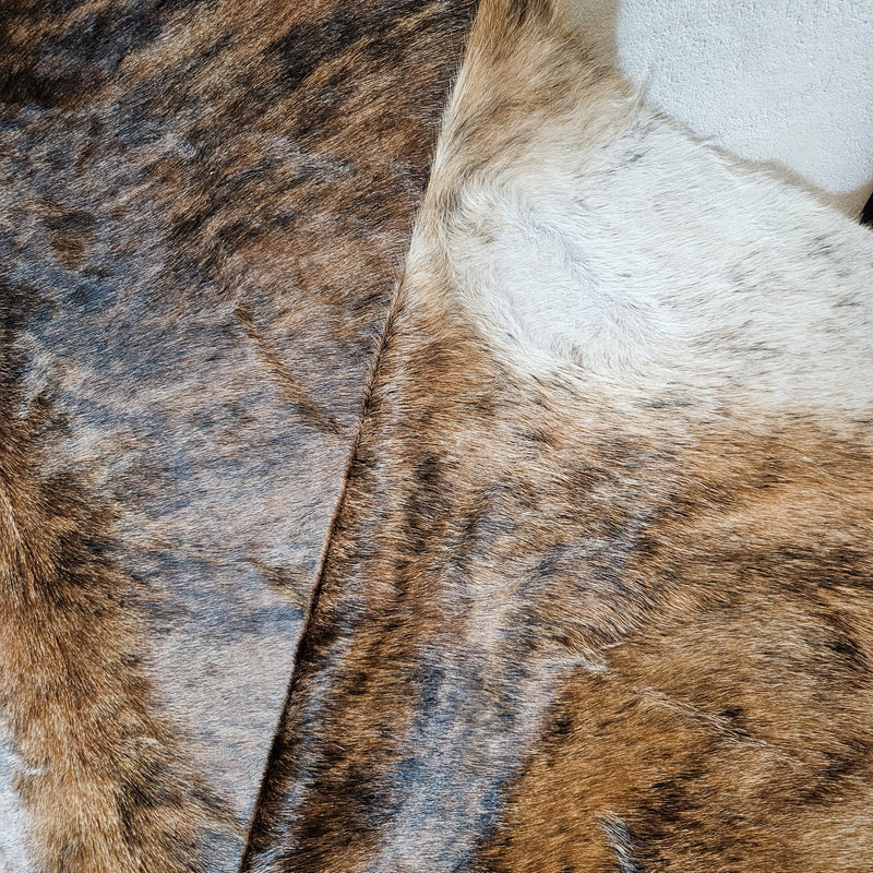Brazilian Brindle Cowhide Rug Size X Large 4461 , Stain Resistant Fur | eCowhides