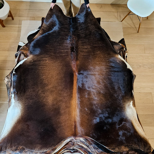 Brazilian Chocolate Cowhide Rug Size X Large 4463 , Stain Resistant Fur | eCowhides