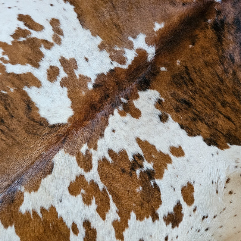 Tricolor Cowhide Rug Size 7'8" L x 6'9" W 6353