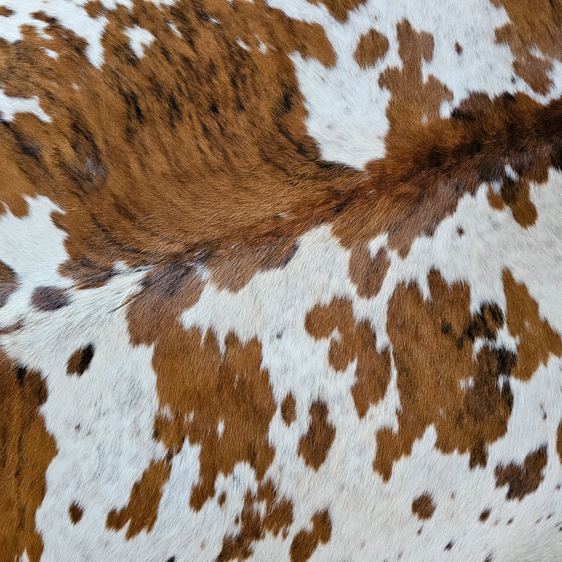 Tricolor Cowhide Rug Size 7'8" L x 6'9" W 6353