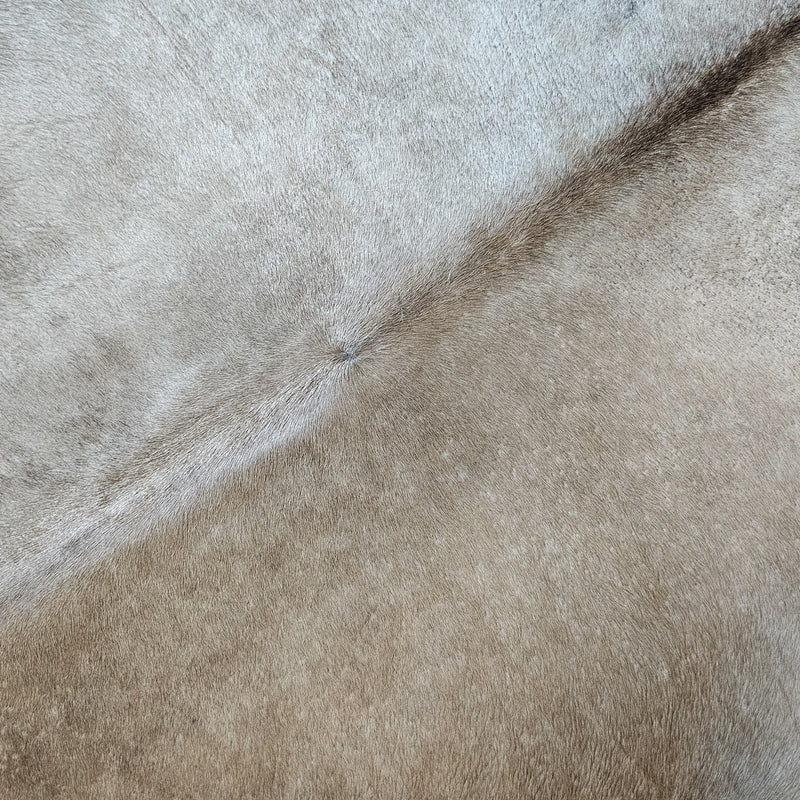 Brazilian Beige Cowhide Rug Size 6'4" L x 6'6" W 6525