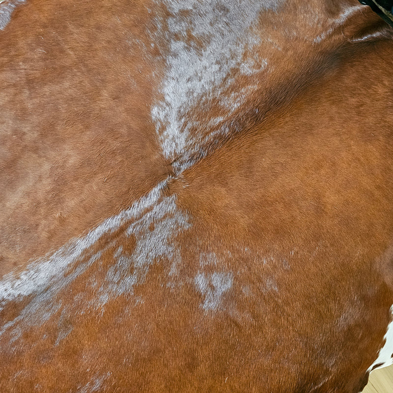 Brazilian Brown Cowhide Rug Size 7'9" L x 7'5" W 6670