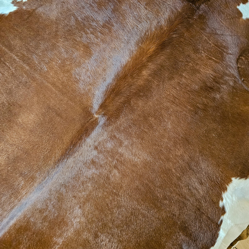 Brazilian Brown Cowhide Rug Size 7'4" L x 7'6" W 6677