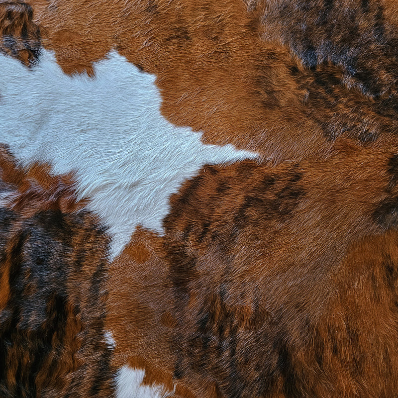 Tricolor Cowhide Rug Size 7'6" L x 6'8" W 6726