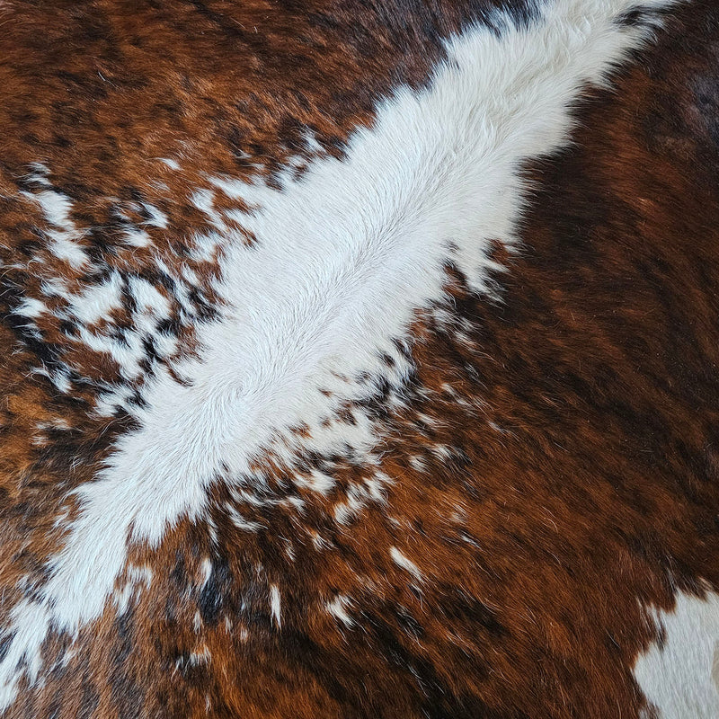 Tricolor Cowhide Rug Size 7'7" L x 6'6" W 7719