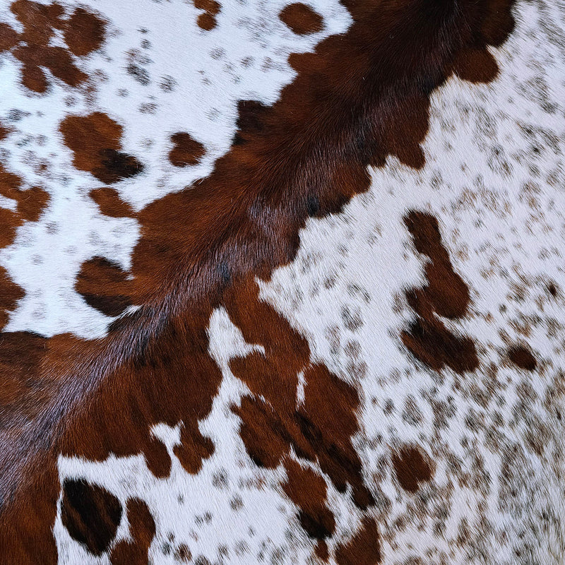 Tricolor Cowhide Rug Size 7'1" L x 7' W 7803