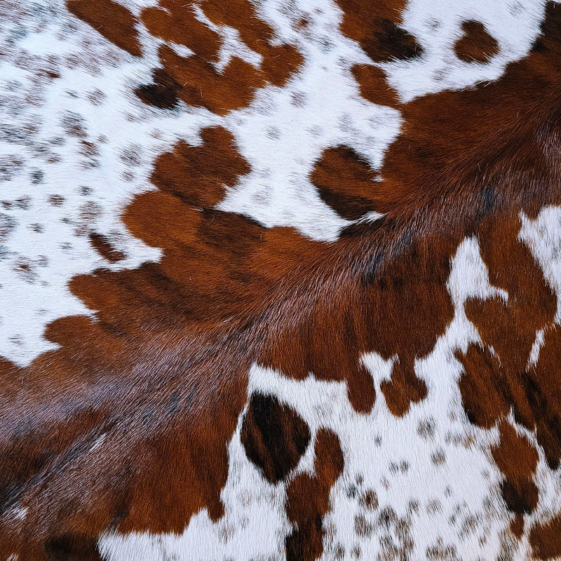 Tricolor Cowhide Rug Size 7'1" L x 7' W 7803