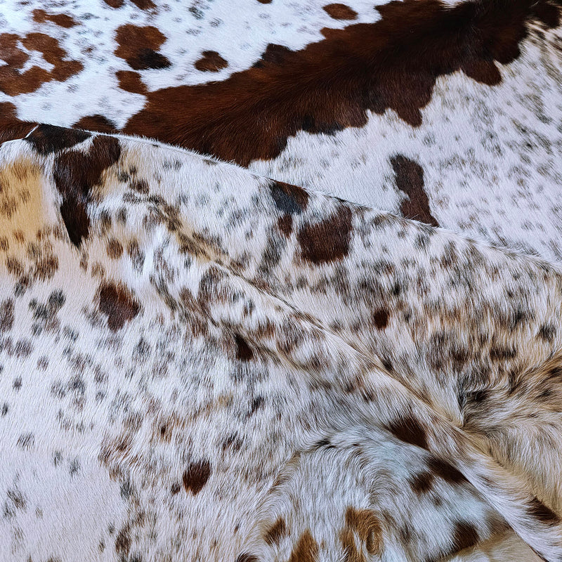 Tricolor Cowhide Rug Size 7'1" L x 7' W 7803