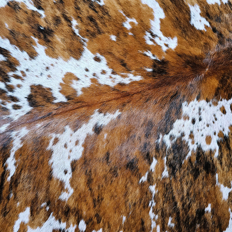 Tricolor Cowhide Rug Size 7'2" L x 7'4" W 7850