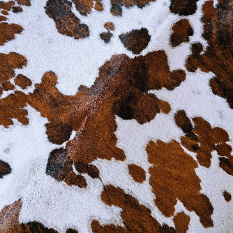 Tricolor Cowhide Rug Size 7'9" L x 6'8" W 7857