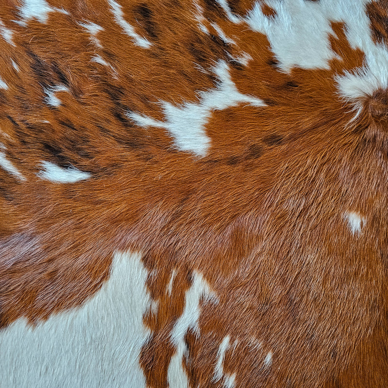 Tricolor Cowhide Rug Size 7'5" L x 6'9" W 7900