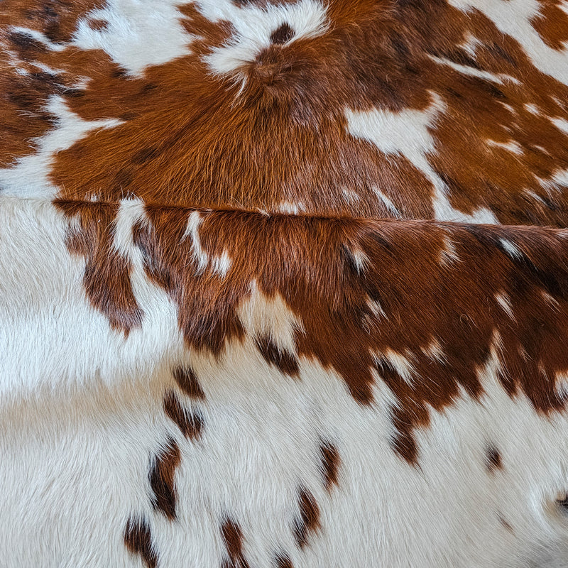 Tricolor Cowhide Rug Size 7'5" L x 6'9" W 7900