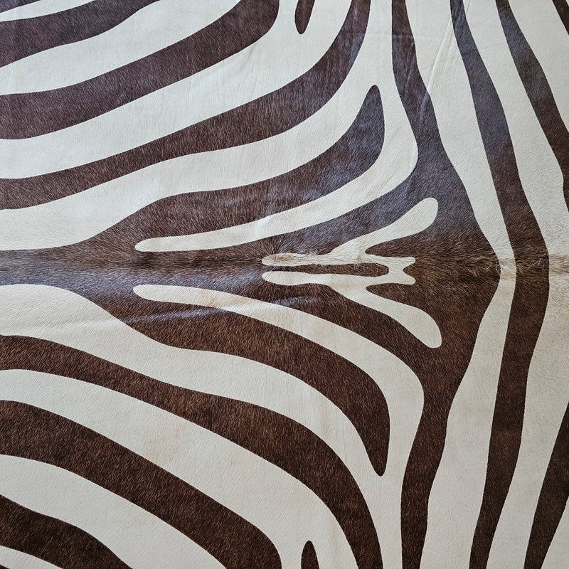 Zebra Cowhide Rug Size 6'0" L x 4'2" W 8093