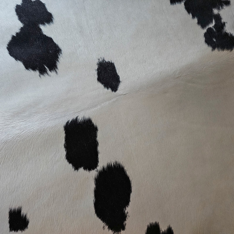 Black and White Cowhide Rug Size 7'9" L x 6'2" W 8096