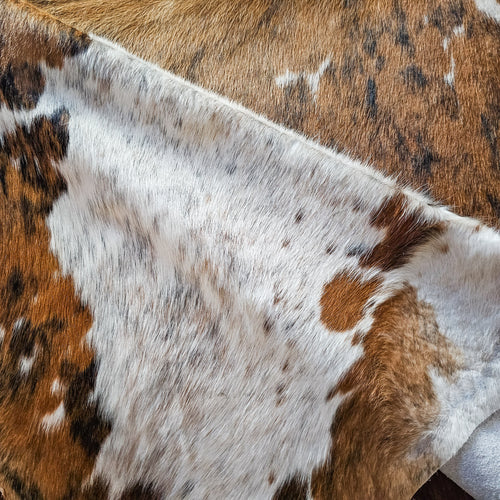 Tricolor Cowhide Rug Size 7'2" L x 6'8" W 8407