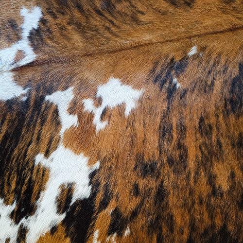 Tricolor Cowhide Rug Size 7'0" L x 7'1" W 8499