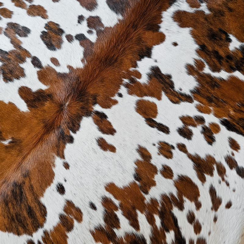 Tricolor Cowhide Rug Size 7'5" L x 6'7" W 8612