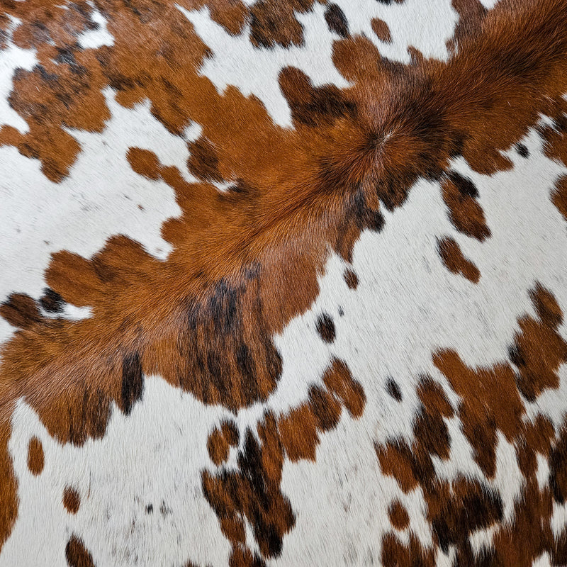 Tricolor Cowhide Rug Size 7'5" L x 6'7" W 8612