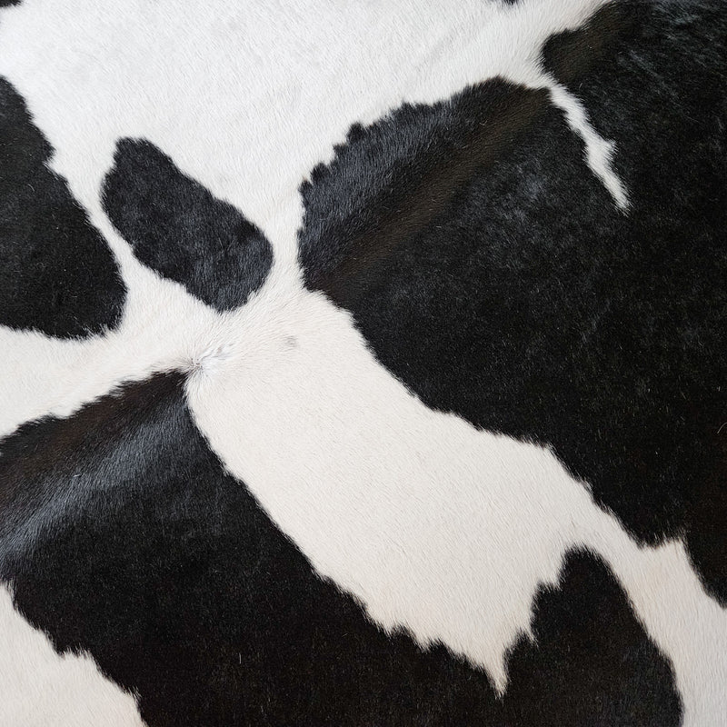 Black and White Cowhide Rug Size 6'9" L x 6'6" W 8613