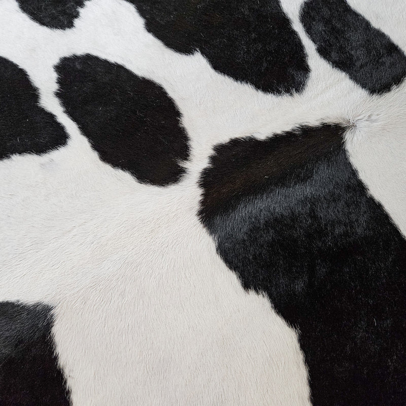 Black and White Cowhide Rug Size 6'9" L x 6'6" W 8613