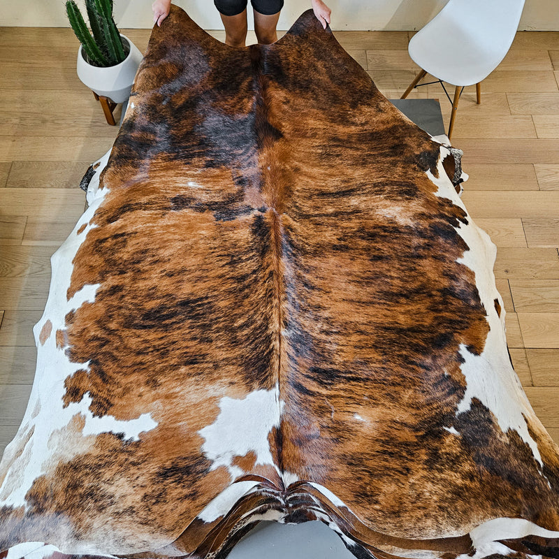 Brindle Cowhide Rug Size 8' L x 7'7" W 8627