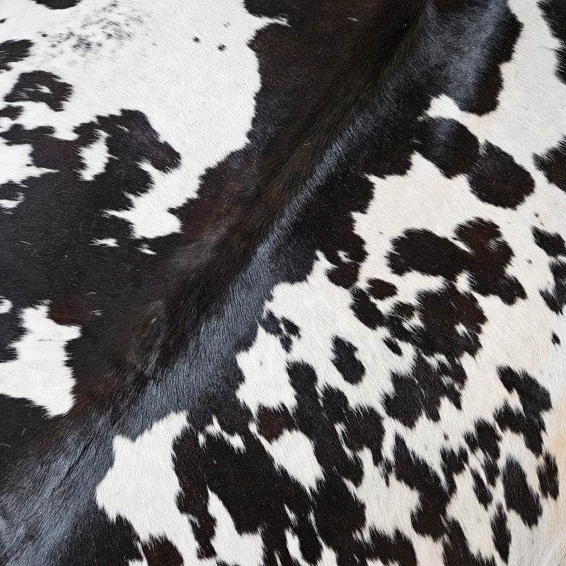 Black and White Cowhide Rug Size 8'3" L x 7'11" W 8639