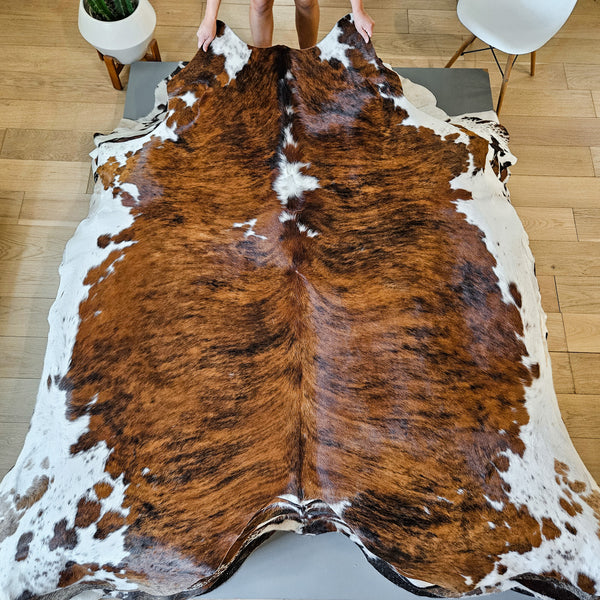 Tricolor Cowhide Rug Size 8'1" L x 7' W 8668