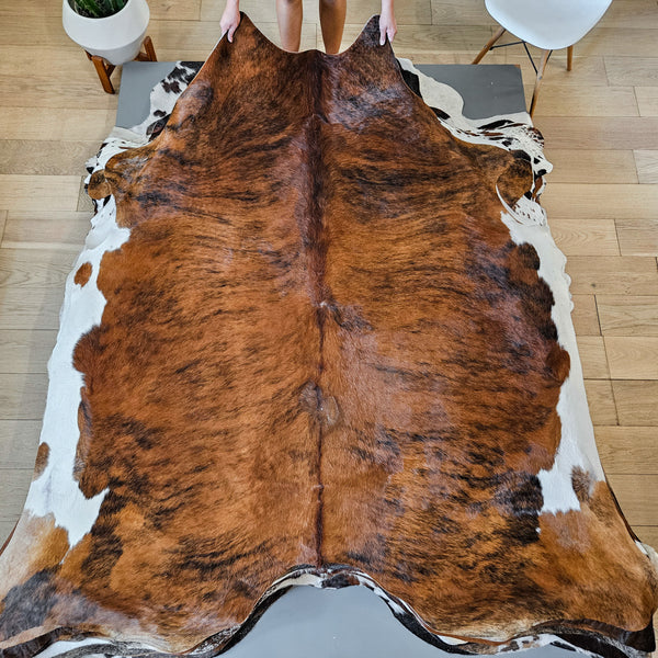 Brindle Cowhide Rug Size 7'6" L x 7' W 8690