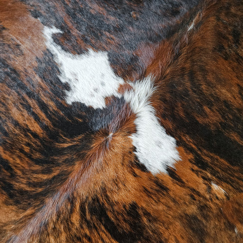 Tricolor Cowhide Rug Size 7' L x 6'2" W 8698