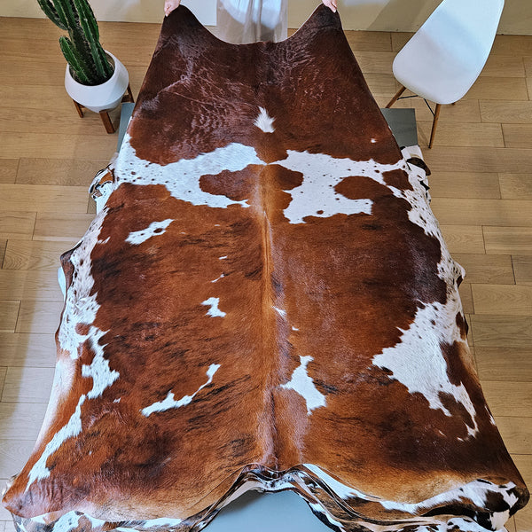 Tricolor Cowhide Rug Size 8'1" L x 7'8" W 7922