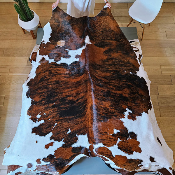 Tricolor Cowhide Rug Size 8'1" L x 7'9" W 7996