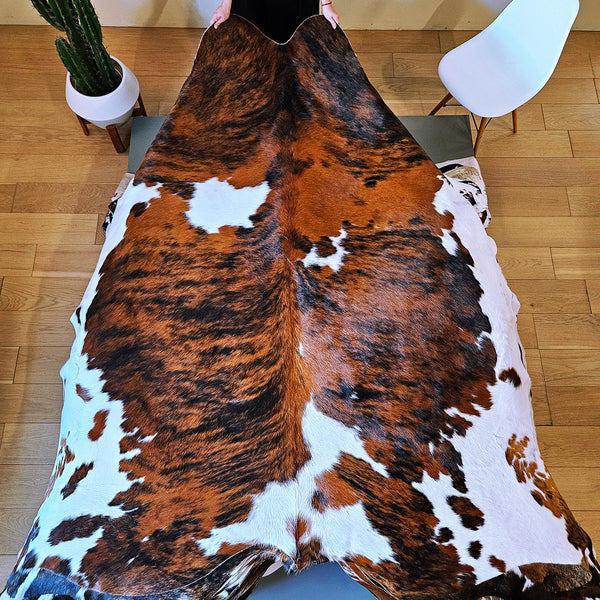 Tricolor Cowhide Rug Size 8'0" L x 7'2" W 8027