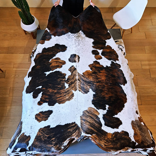 Tricolor Cowhide Rug Size 8'3" L x 7'0" W 8028