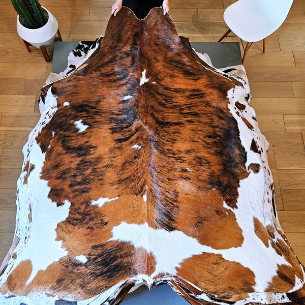 Tricolor Cowhide Rug Size 7'1" L x 6'0" W 8033