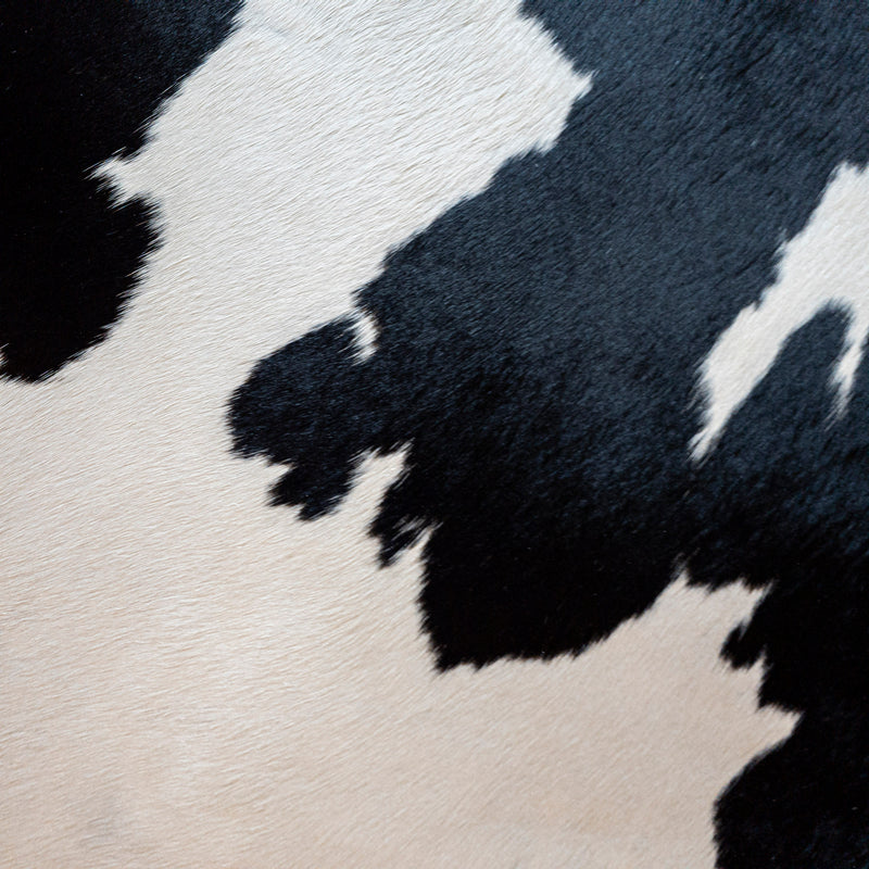 Brazilian Black and White Cowhide Rug Size 7'11" L x 6'9" W 8160