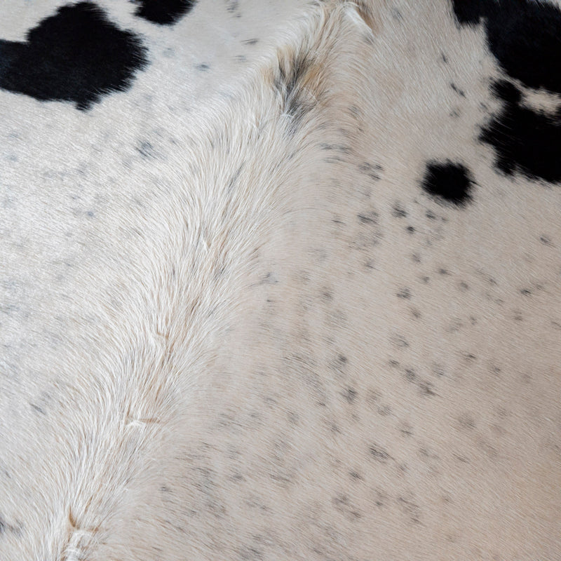 Brazilian Black and White Cowhide Rug Size 7'1" L x 5'9" W 8167