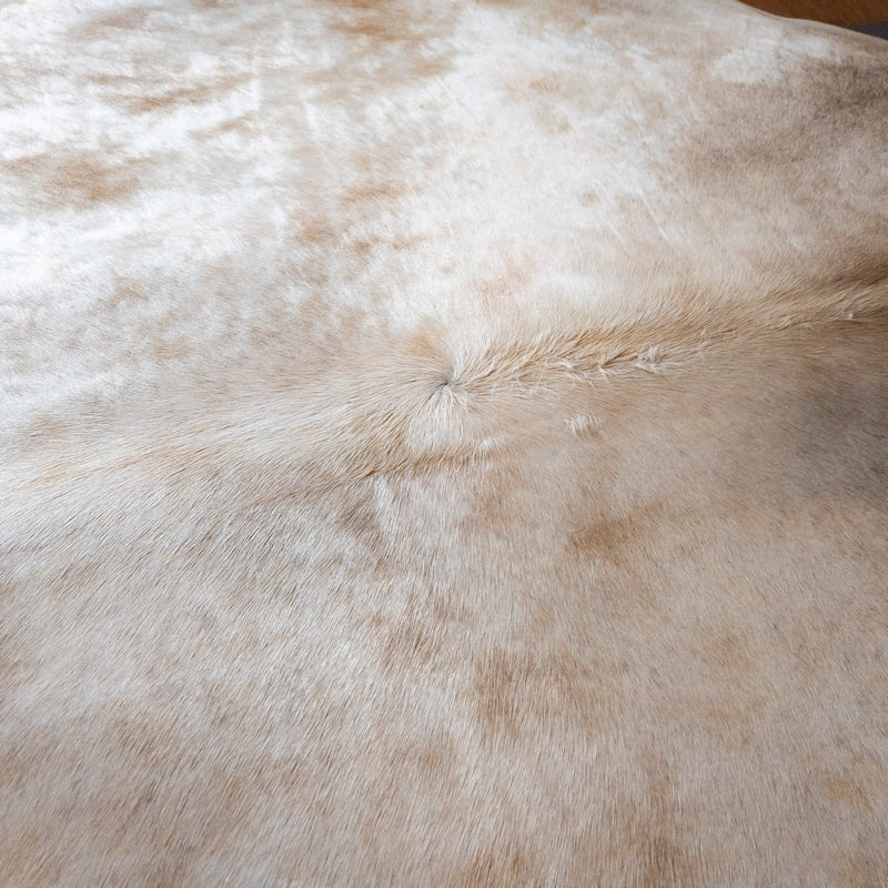 Brazilian Champagne Cowhide Rug Size 7'2" L x 6'10" W 8169