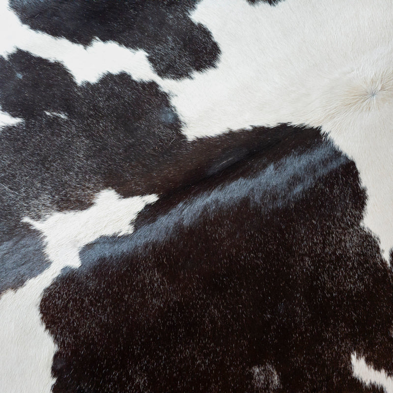 Brazilian Black and White Cowhide Rug Size 7'8" L x 7'7" W 8170